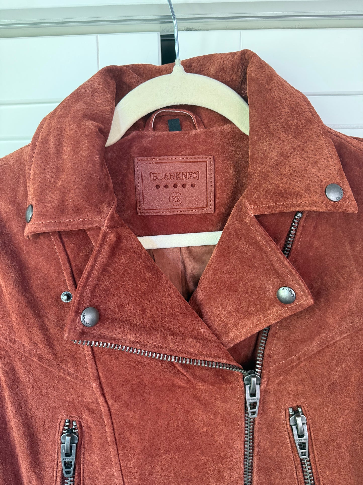 BLANKNYC Suede Leather Moto Jacket - Size XS