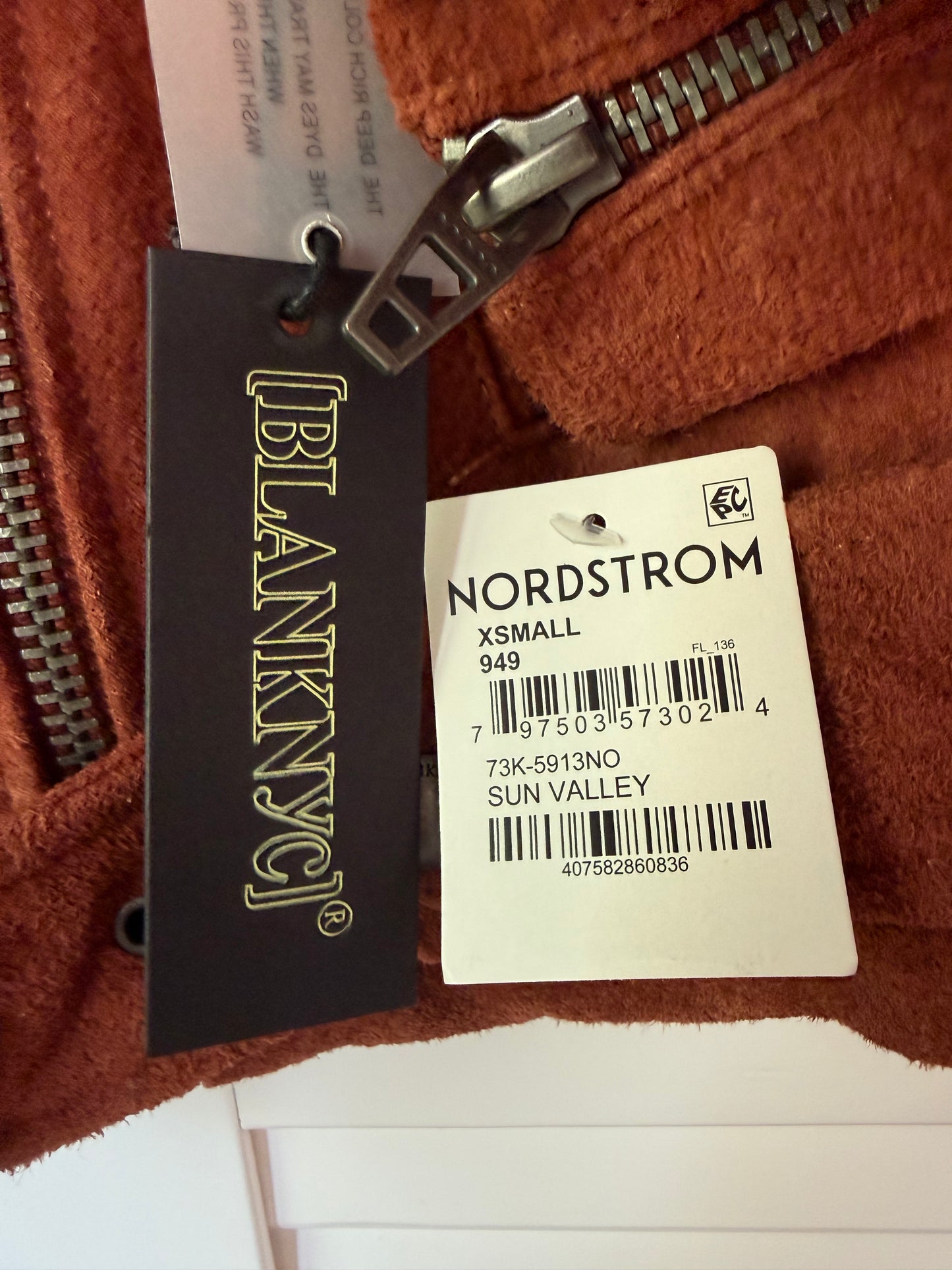 BLANKNYC Suede Leather Moto Jacket - Size XS