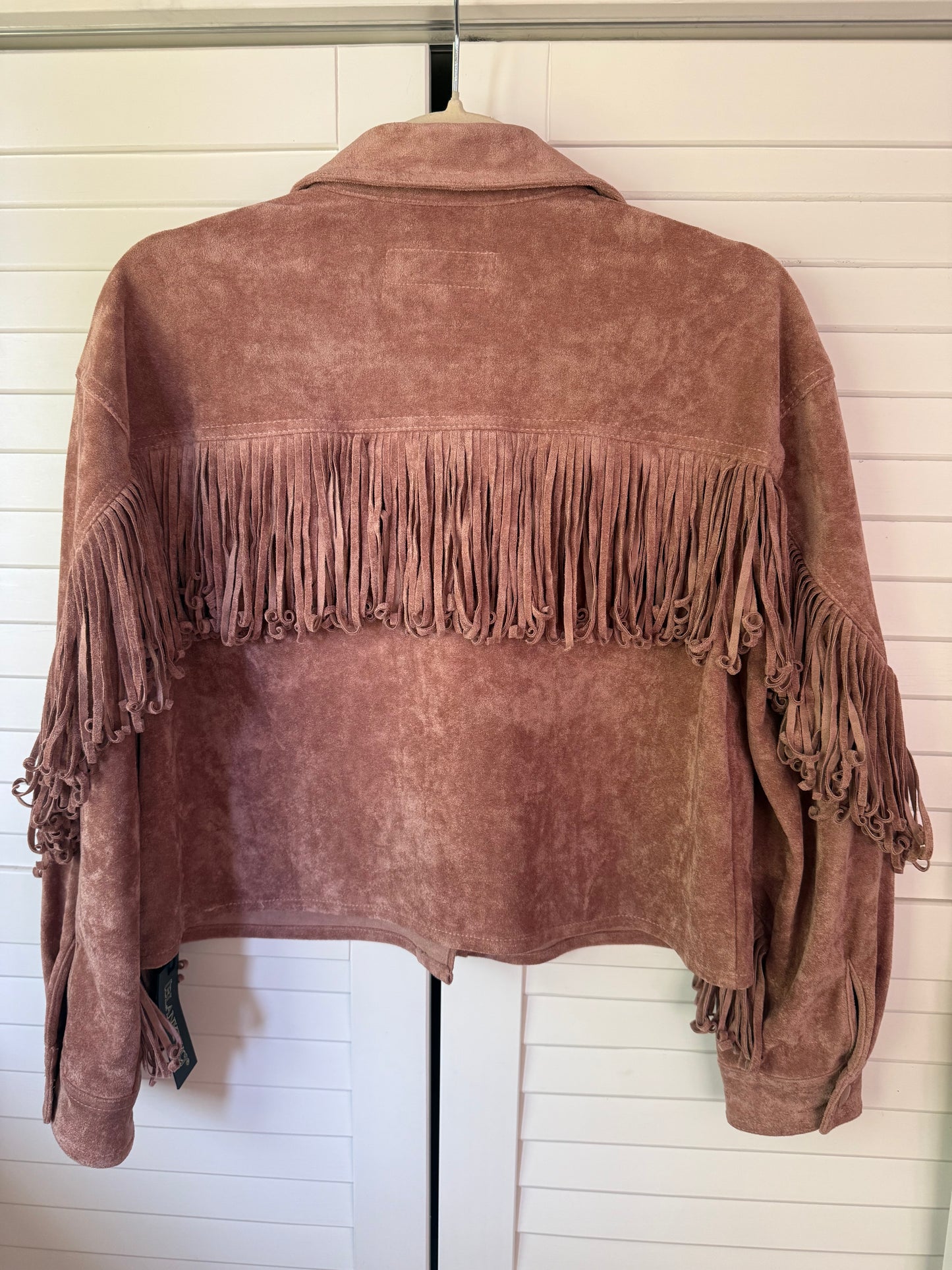BLANKNYC x FREE PEOPLE Twist and Shout Vegan Suede Fringe Jacket - Size XS