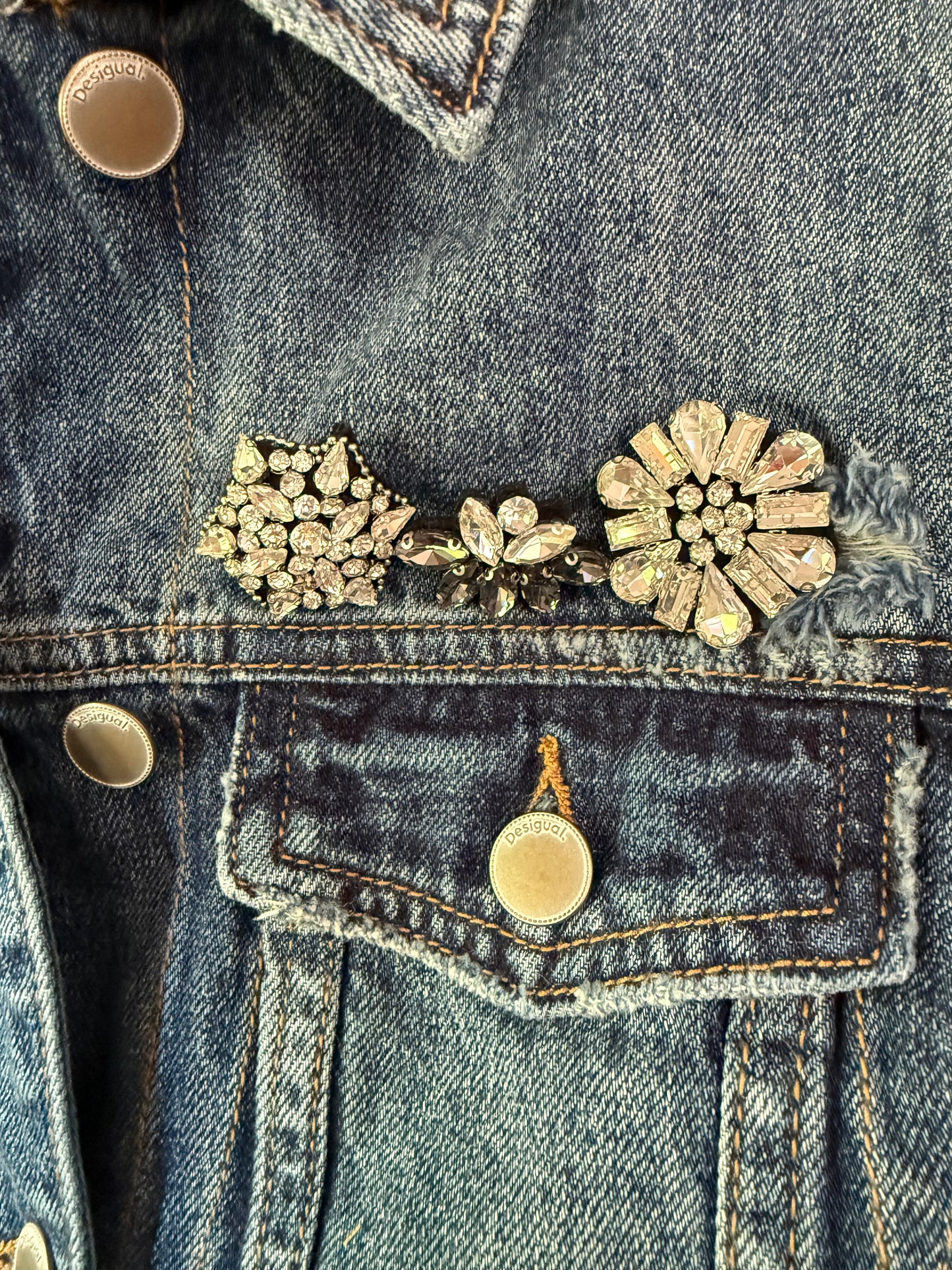 DESIGUAL Hybrid Denim Jacket - Size Small