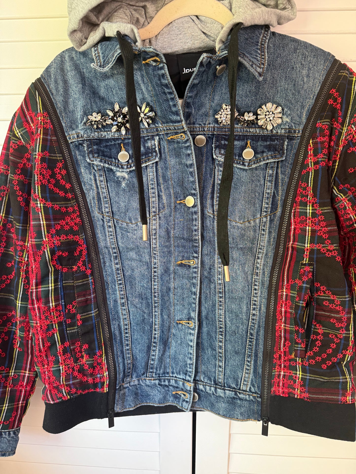 DESIGUAL Hybrid Denim Jacket - Size Small