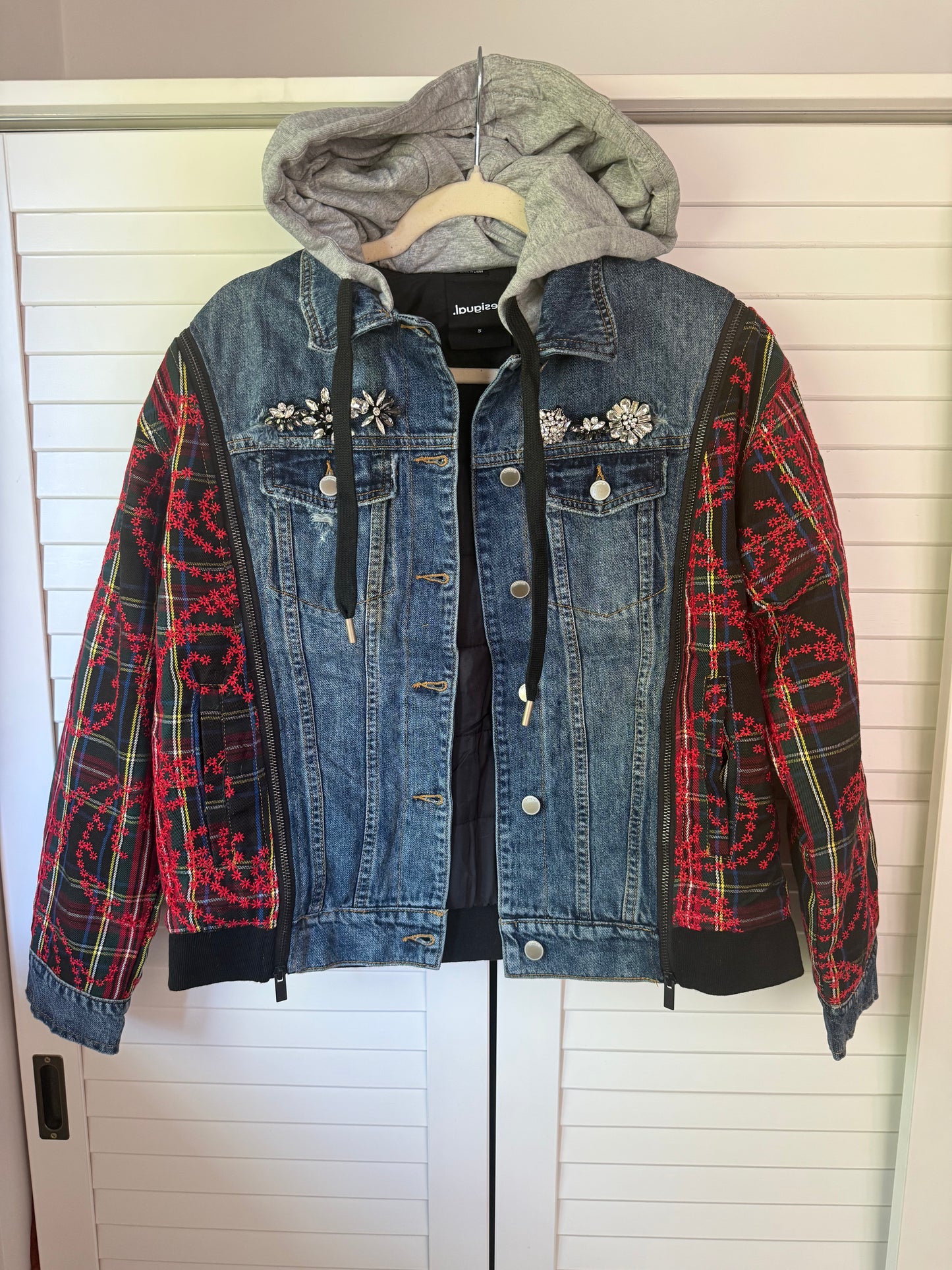 DESIGUAL Hybrid Denim Jacket - Size Small