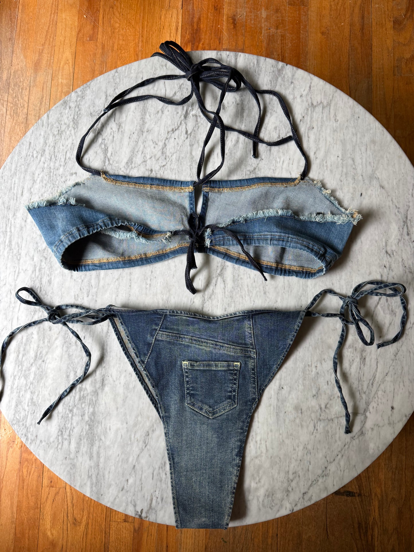 SKIMS Swim Denim Bikini Set - Size 2X