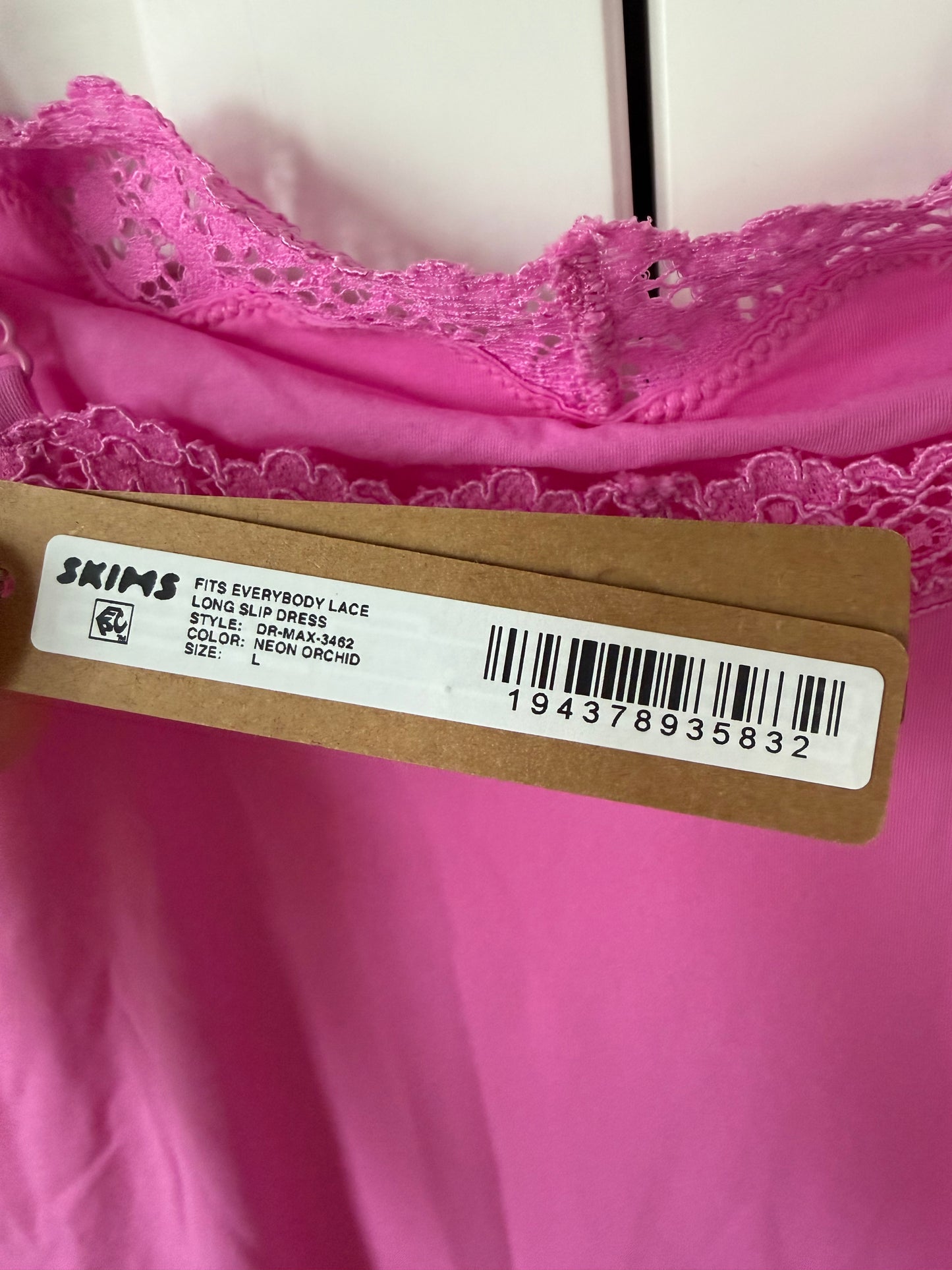 SKIMS Fits Everybody Lace Long Slip Dress - Size Large