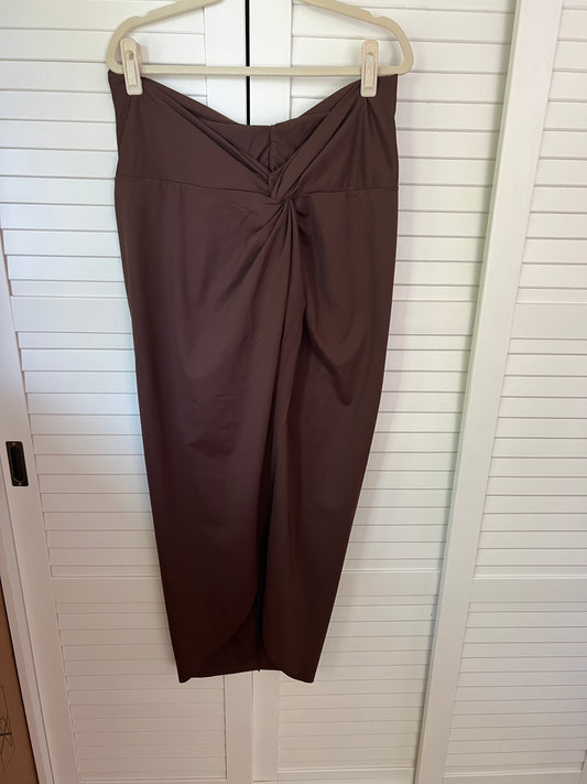 SKIMS Recycled Swim Sarong Skirt - Cocoa Brown - 2X