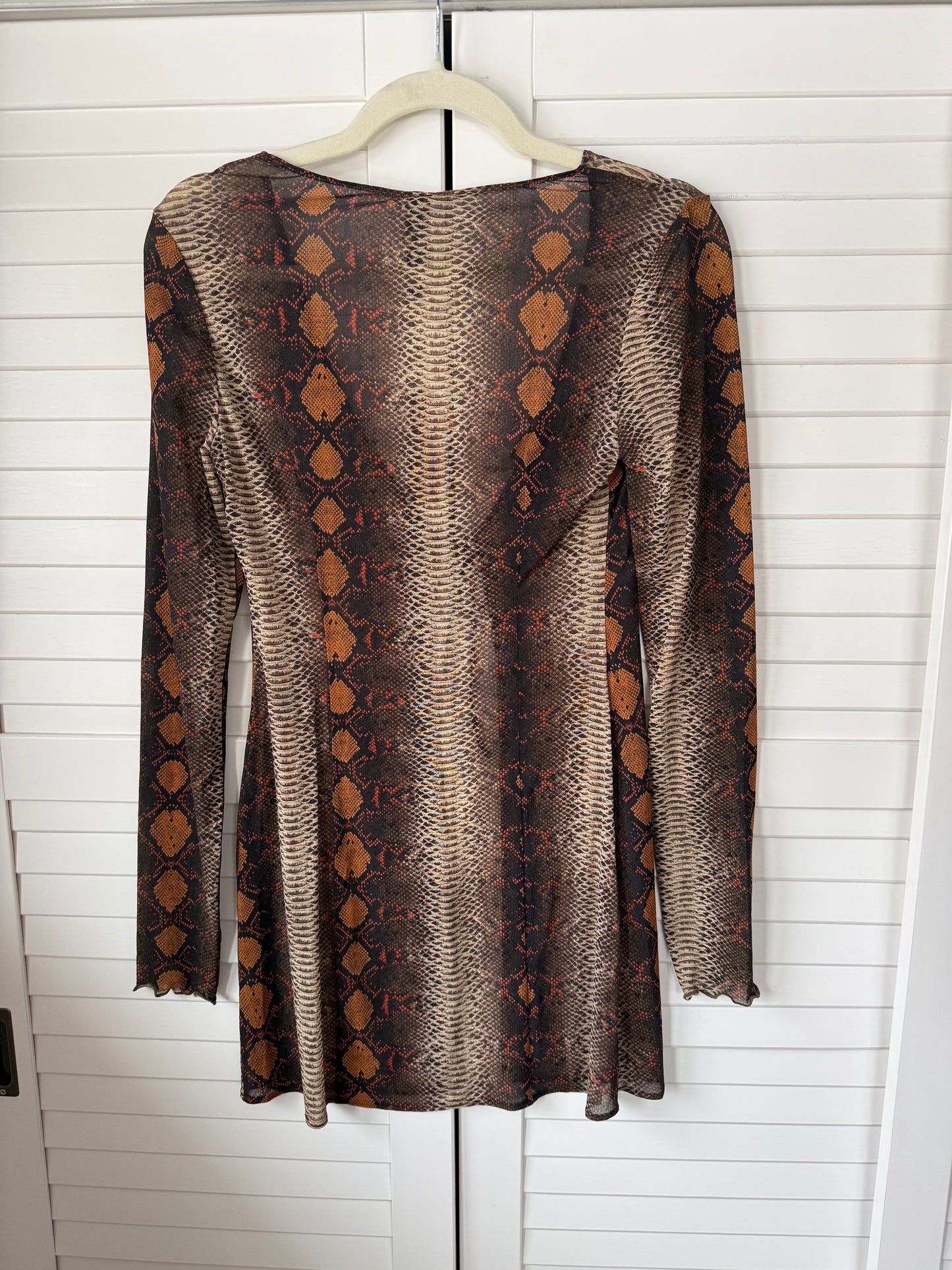 SKIMS Summer Mesh Open Tie Front Long Sleeve Cover Up - Size XS
