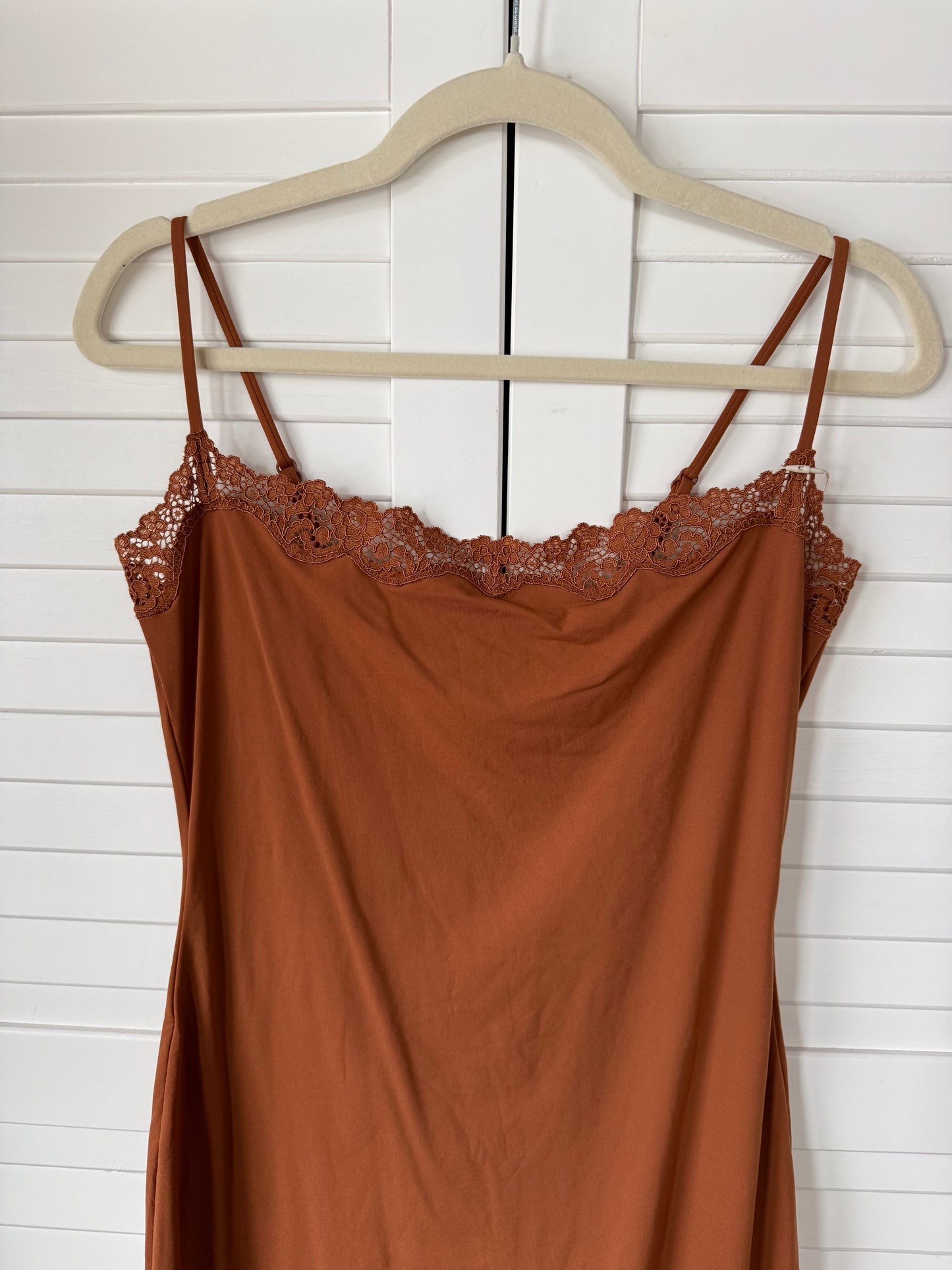 SKIMS Fits Everybody Lace Long Slip Dress - Size Large