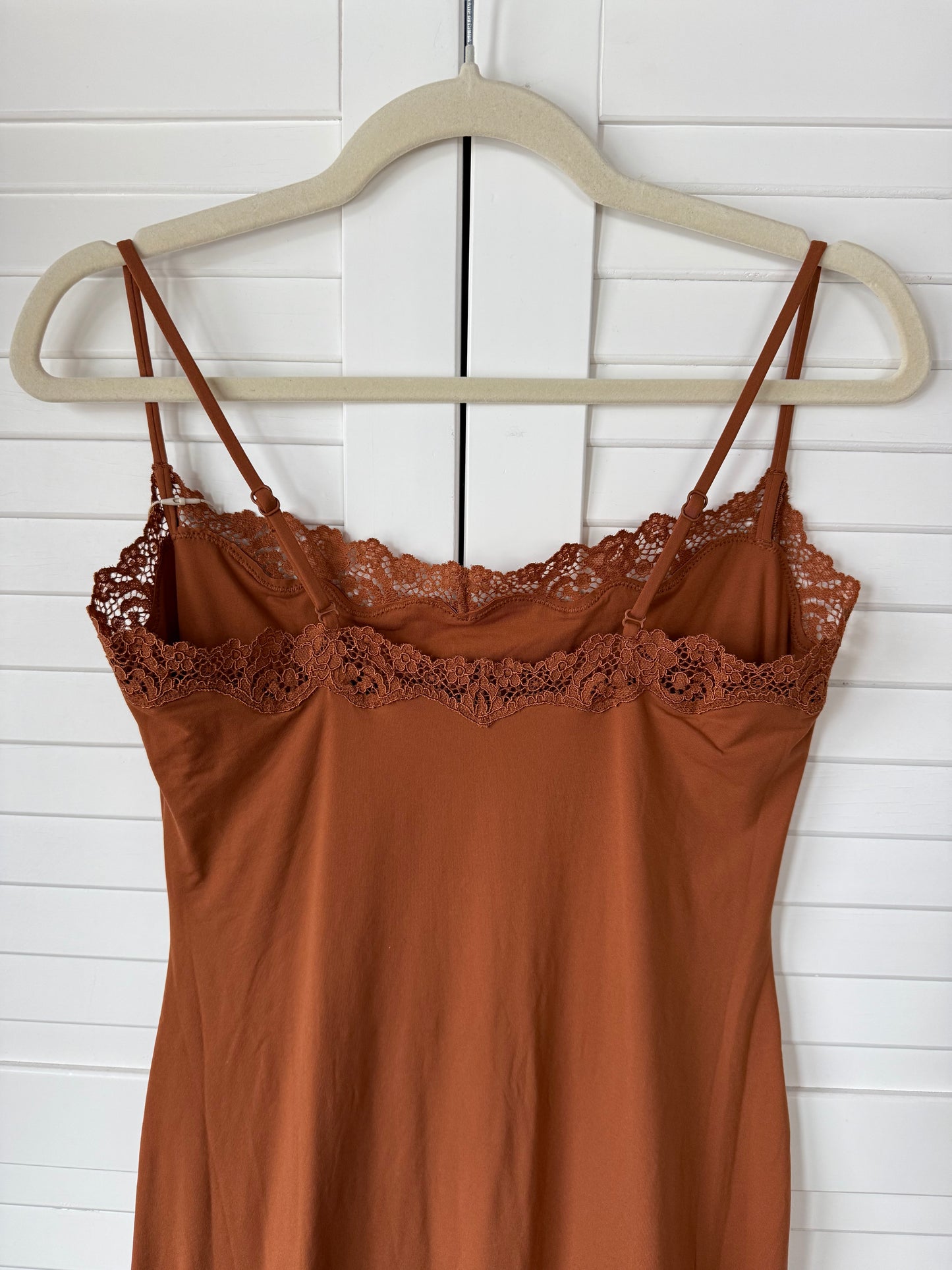 SKIMS Fits Everybody Lace Long Slip Dress - Size Large