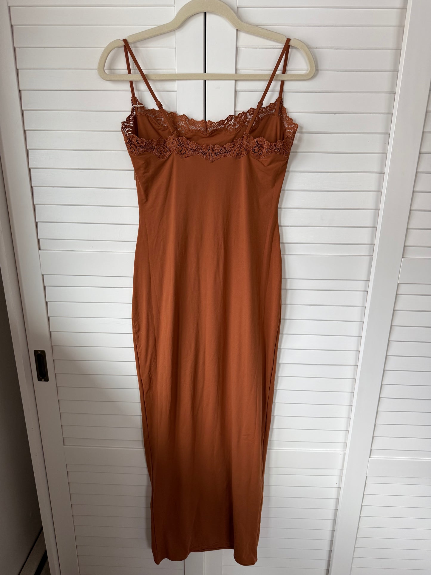 SKIMS Fits Everybody Lace Long Slip Dress - Size Large