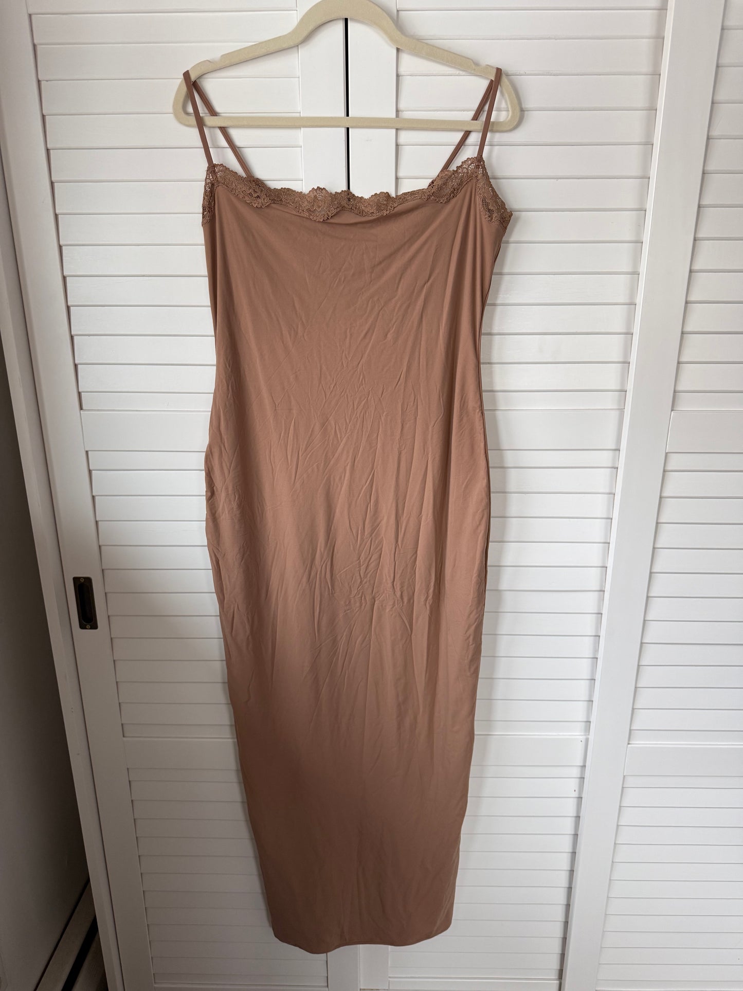 SKIMS Fits Everybody Lace Long Slip Dress - Size 2X