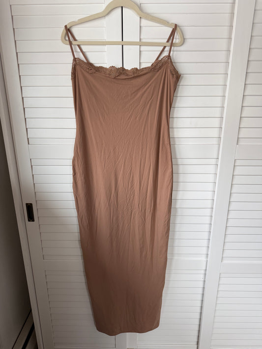 SKIMS Fits Everybody Lace Long Slip Dress - Size 2X