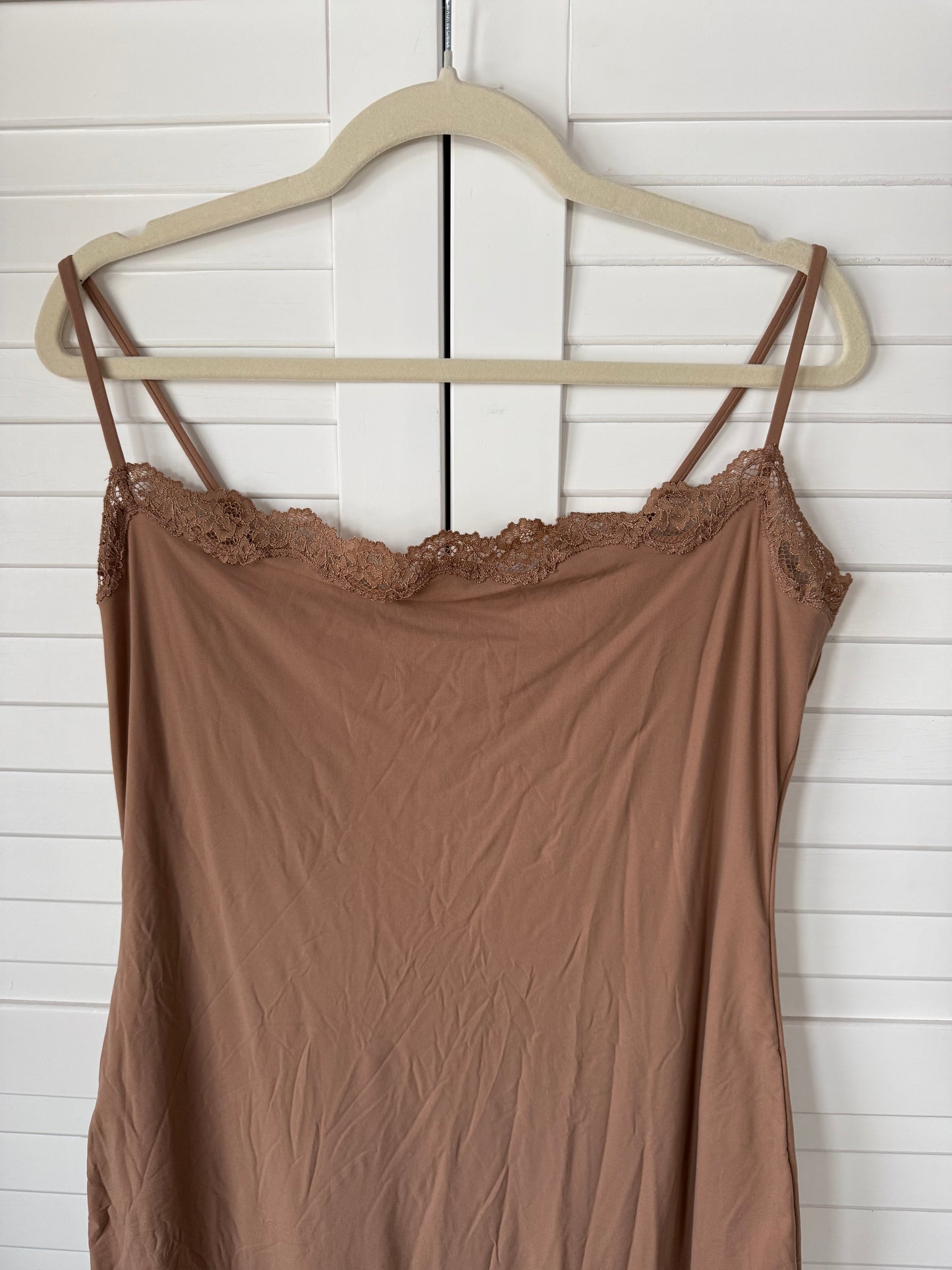 SKIMS Fits Everybody Lace Long Slip Dress - Size 2X