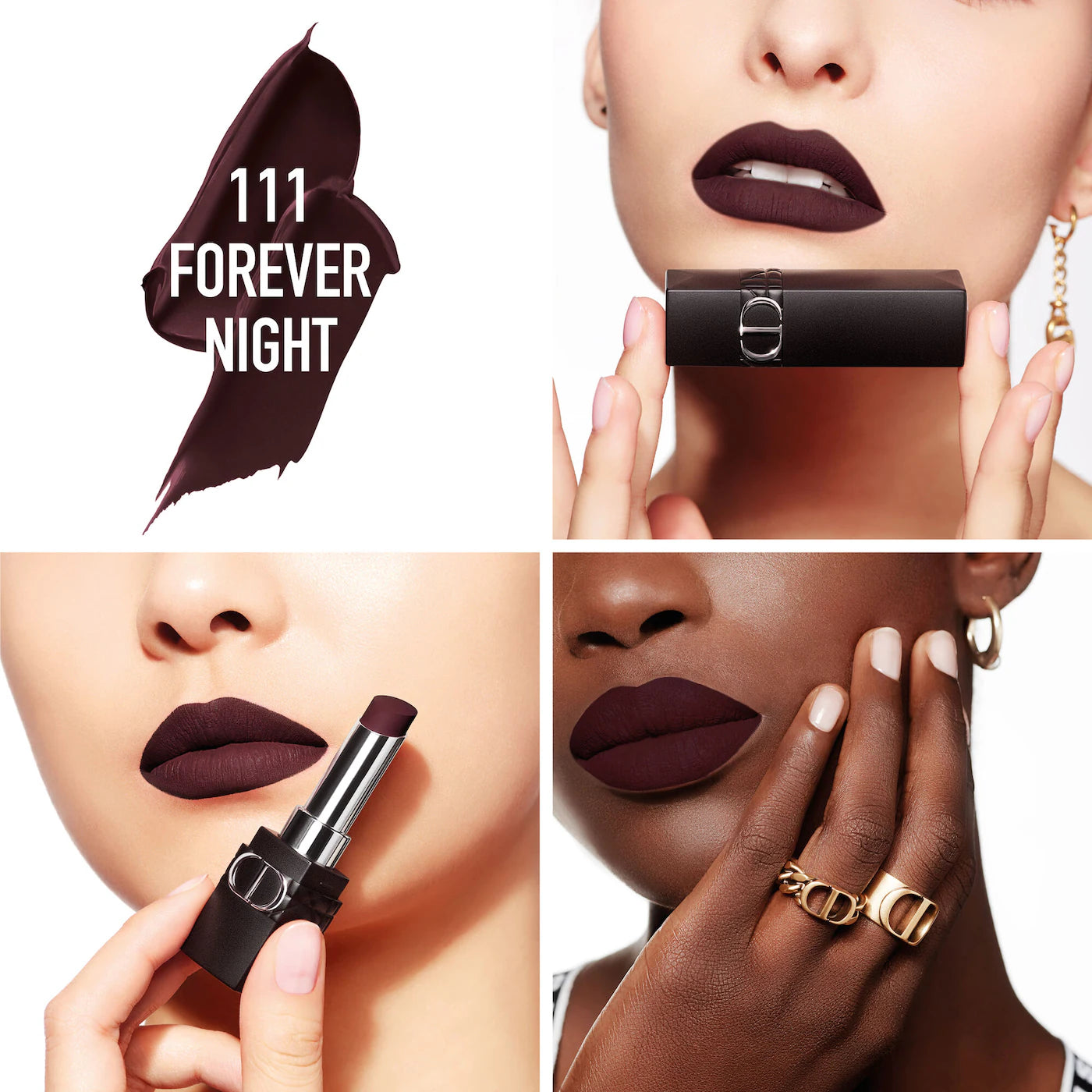 Rouge Dior Forever Transfer-Proof Lipstick - Forever Night - a deep berry black - DIOR