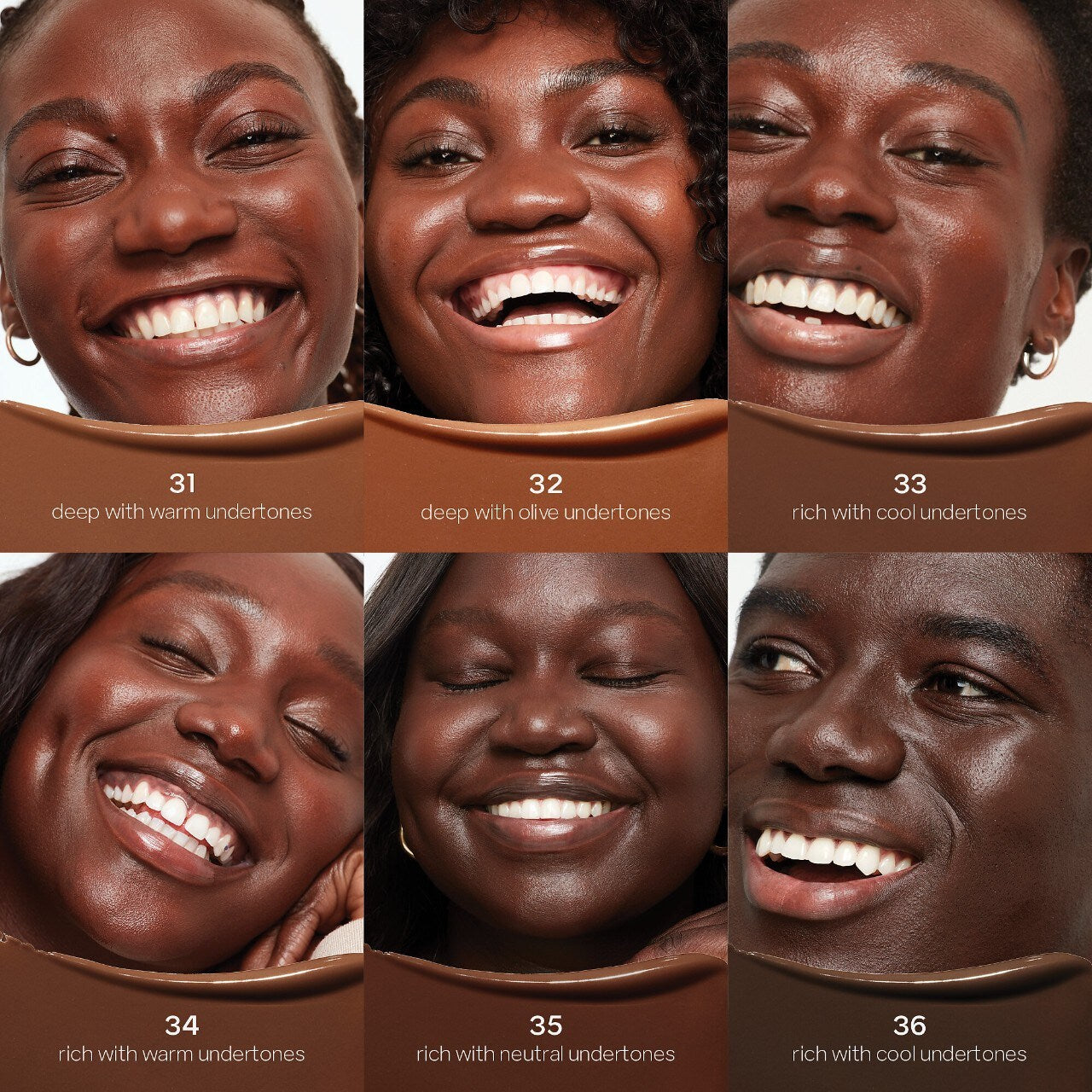 Glowy Super Skin Tint Foundation -  32 - deep skin tones with olive undertones - Saie