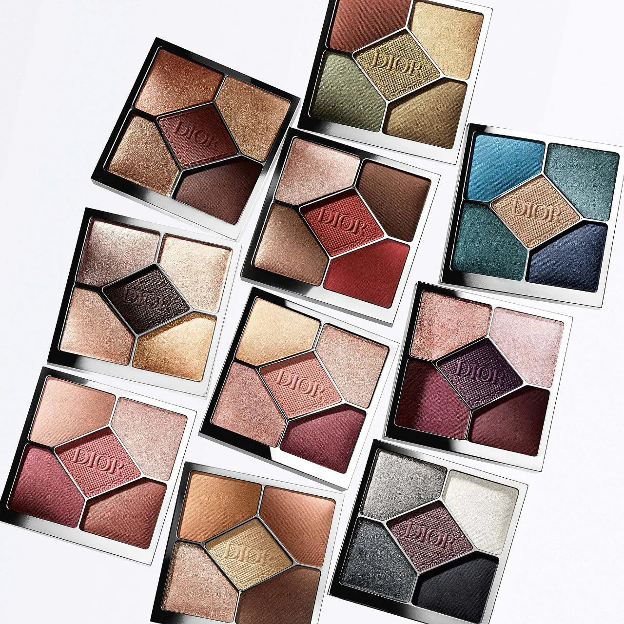 Diorshow Couture Eyeshadow Palette - Toile De Jouy - warm shades of chestnut and brown, a satiny beige and white - Dior