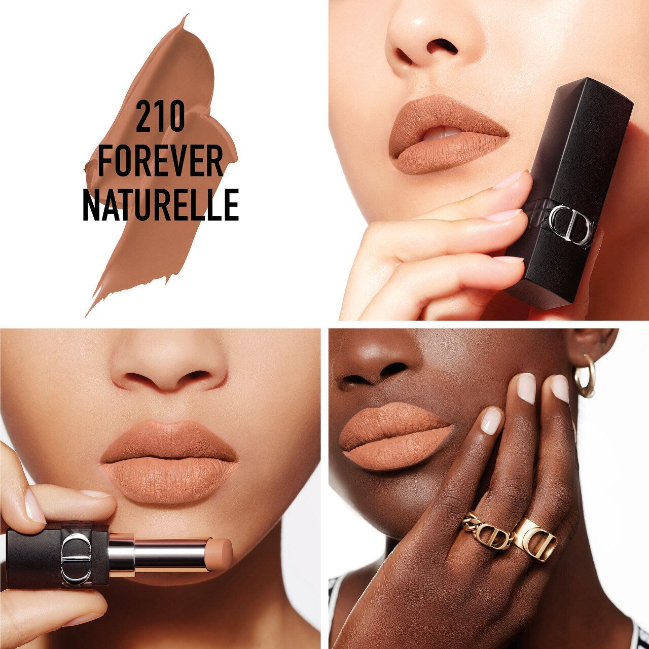 Rouge Dior Forever Transfer-Proof Lipstick - Forever Naturelle - a soft beige nude - DIOR